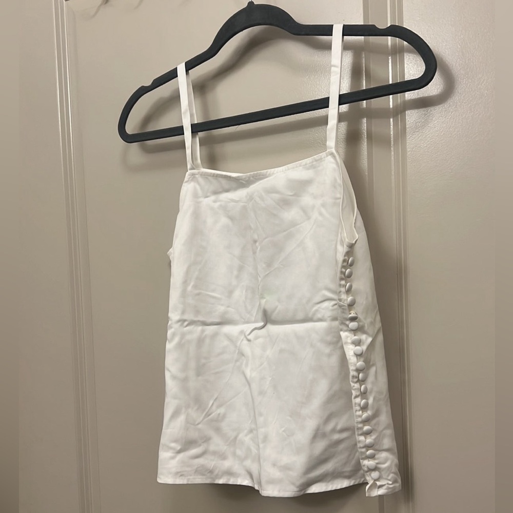 White tank with button sides